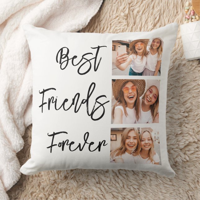 Best Friends Forever Gift Photo Collage Kussen (Deken)