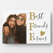 Best Friends Forever Gold BFF Typografie Foto Fotoplaat (voorkant)