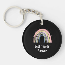 Best friends forever gold rainbow stars  sleutelhanger