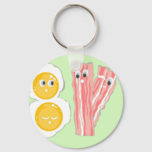 Best Friends Forever KAWAII BACON en EGGS BFF Sleutelhanger