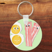 Best Friends Forever KAWAII BACON en EGGS BFF Sleutelhanger (Voorkant)