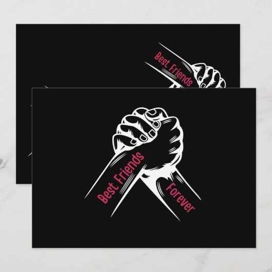 BEST FRIENDS FOREVER, MATCHING MY FRIENDS KAART (Voorkant / Achterkant)