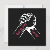 BEST FRIENDS FOREVER, MATCHING MY FRIENDS MAGNETISCHE UITNODIGING (Voorkant)