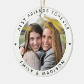 Best Friends Forever Modern Minimal Besties Keramisch Ornament (Links)