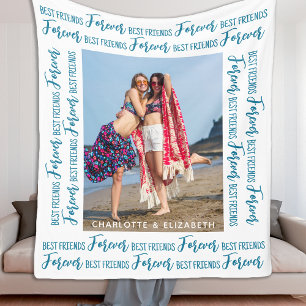 Best Friends Forever Moderne Chic Custom Foto Fleece Deken