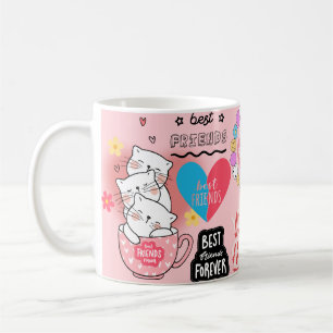Best Friends Forever mok met Cute Cartoon Kinderen