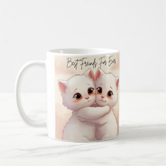 Best Friends Forever Mug - Two Cute Cats Hugging C Koffiemok