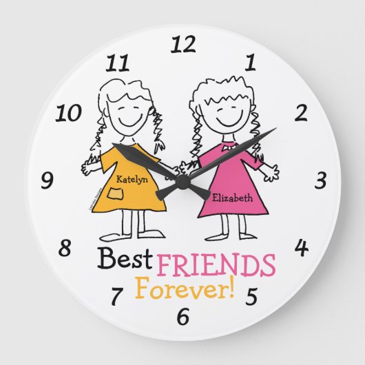 Best Friends Forever op maat Grote Klok (Voorkant)