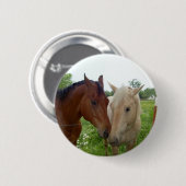 Best Friends Forever - Paarden Ronde Button 5,7 Cm (Voorkant /achterkant)