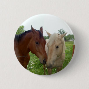 Best Friends Forever - Paarden Ronde Button 5,7 Cm
