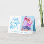 Best Friends Forever Photo Blue happy Birthday Kaart<br><div class="desc">Best Friends Forever Photo Sky blue happy Birthday Especially for your best friend on her birthday. Easily add your own favorite photo of you both and personalise your greeting at the bottom and inside.</div>