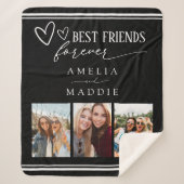 Best Friends Forever Photo Collage Black  Sherpa Deken (Voorkant)