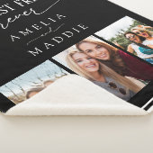 Best Friends Forever Photo Collage Black  Sherpa Deken (3/4)