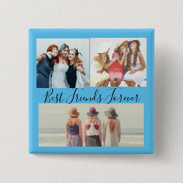 "Best Friends Forever Photo Collage Button