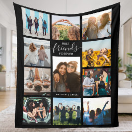 Best Friends Forever Photo Collage Fleece Deken