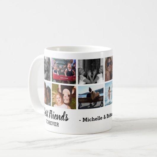 Best Friends Forever Photo Collage Koffiemok (Voorkant links)
