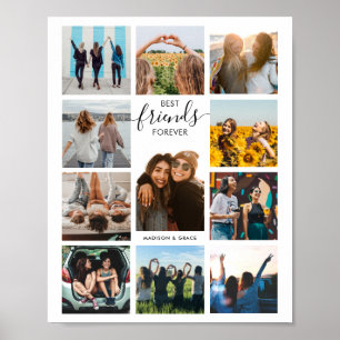 Best Friends Forever Photo Collage Poster