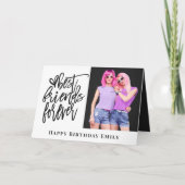 Best Friends Forever Photo Gray happy Birthday Kaart (Voorkant)