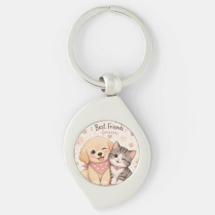 Best Friends Forever Puppy & Kitten Sleutelhanger