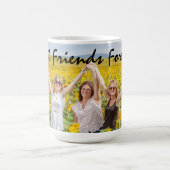 Best Friends Forever Quote Zwart Script met Foto Koffiemok (Center)