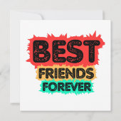 BEST FRIENDS FOREVER RETRO FRIENDS, FRIENDSHIP KAART (Achterkant)