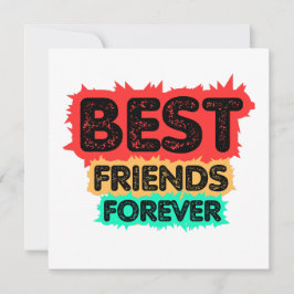 BEST FRIENDS FOREVER RETRO FRIENDS, FRIENDSHIP KAART