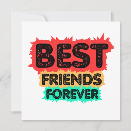 BEST FRIENDS FOREVER RETRO FRIENDS, FRIENDSHIP KAART (Voorkant)