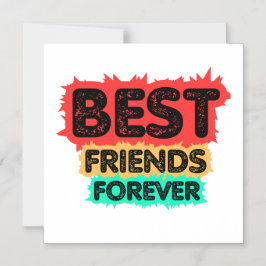 BEST FRIENDS FOREVER RETRO FRIENDS, FRIENDSHIP MAGNETISCHE UITNODIGING