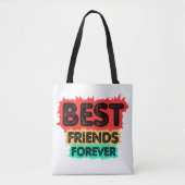 BEST FRIENDS FOREVER RETRO FRIENDS, FRIENDSHIP TOTE BAG (Voorkant)