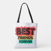 BEST FRIENDS FOREVER RETRO FRIENDS, FRIENDSHIP TOTE BAG (Achterkant)