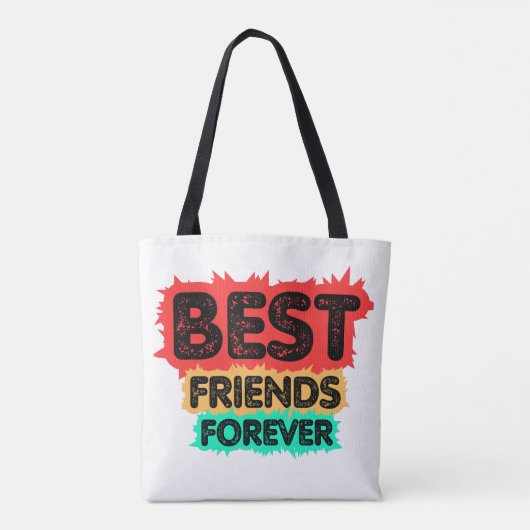 BEST FRIENDS FOREVER RETRO FRIENDS, FRIENDSHIP TOTE BAG (Achterkant)
