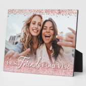 Best Friends Forever Roze Glitter Photo Keepslag Fotoplaat (Zijkant)