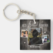 Best Friends Forever Rustic Photo Collage Sleutelhanger (voorkant)