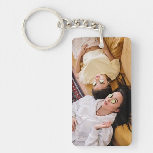 Best Friends Forever Script Custom Photo BFF Sleutelhanger (Voorkant)