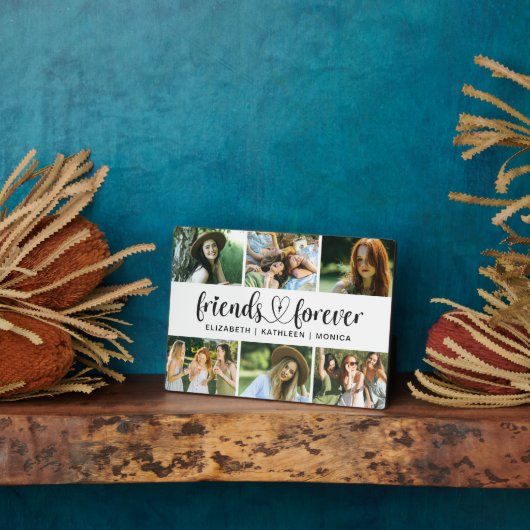 Best Friends Forever Script Photo Collage Plaque Fotoplaat (Zijkant)