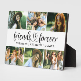 Best Friends Forever Script Photo Collage Plaque Fotoplaat