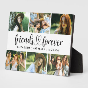 Best Friends Forever Script Photo Collage Plaque Fotoplaat