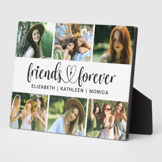 Best Friends Forever Script Photo Collage Plaque Fotoplaat (Zijkant)