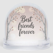 Best Friends Forever Snow Globe – Cute Minimal Fri Sneeuwbol (Achterkant)