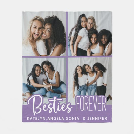 Best Friends Forever Specialized Photo Collage Fleece Deken (Voorkant)