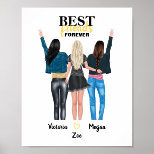Best Friends Forever Wall Art Poster