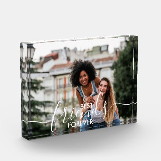 Best Friends Forever White Script Overlay Custom Fotoblokken (Links)