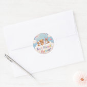 Best Friends Forever with Cute Cats Ronde Sticker (Envelop)