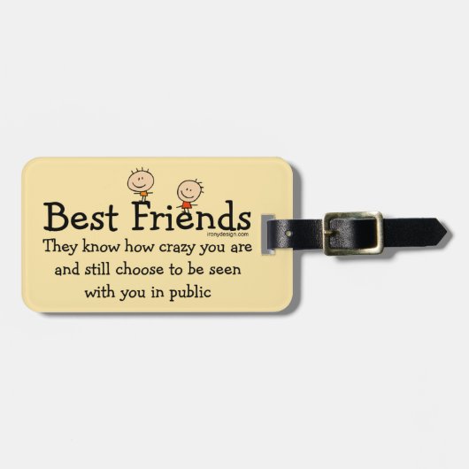 Best Friends Funny Bagagelabel (Voorkant horizontaal)