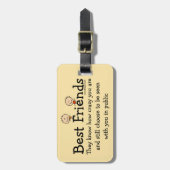 Best Friends Funny Bagagelabel (Voorkant verticaal)