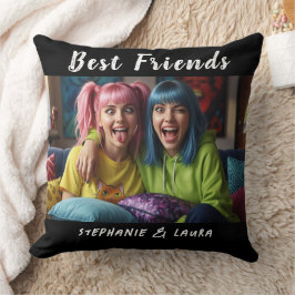 Best Friends Funny Colorful Hair Kussen