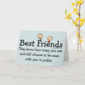 Best Friends Funny Gezegde Kaart (Gele Bloem)