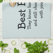 Best Friends Funny Gezegde Theedoek (Gevouwen)