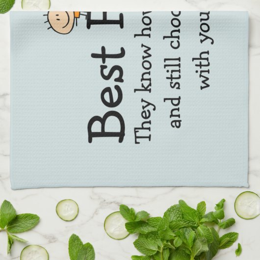 Best Friends Funny Gezegde Theedoek (Gevouwen)