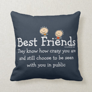 Best Friends Funny Poem Kussen